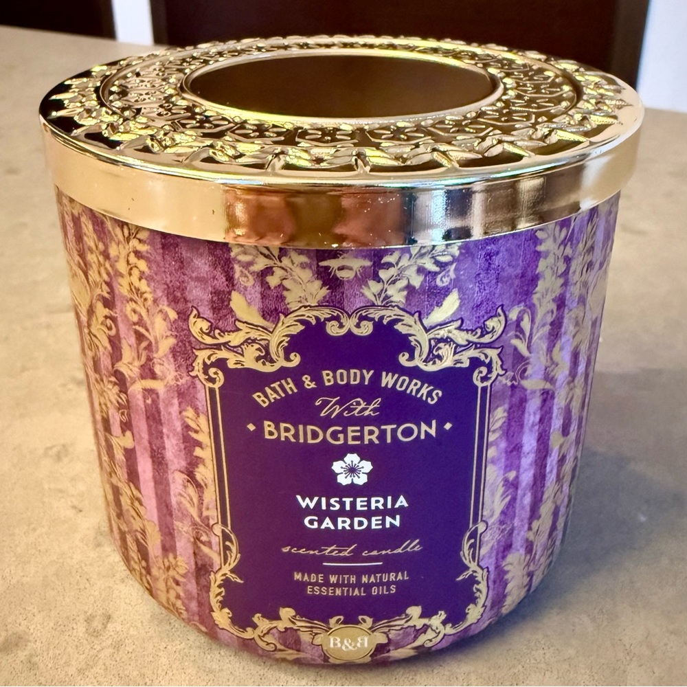 Bridgerton Wisteria Garden 3-Wick Candle from Bath & Body Works Limited Edition
